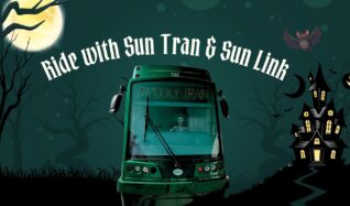 ride with sun tran and sun link on halloween